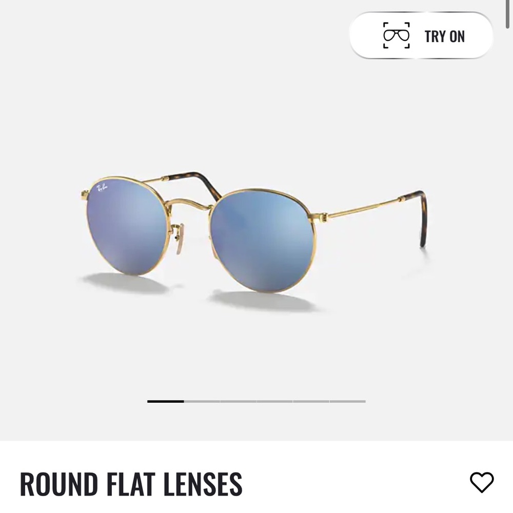 Rayban Round Flat Polarized Sunglasses